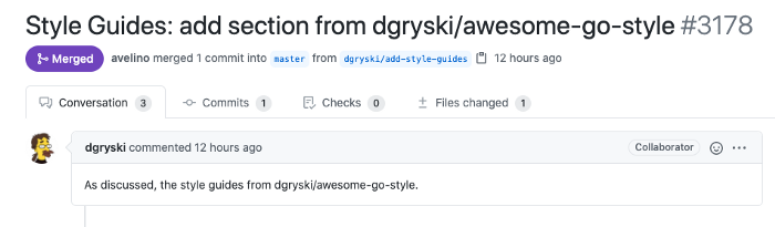 Style Guides: add section from dgryski/awesome-go-style